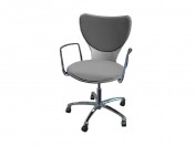 Office chair polyamide upholstered in fabric with arms