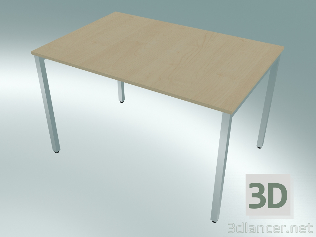 modello 3D Tavolo rettangolare con gambe quadrate (1200x800mm) - anteprima