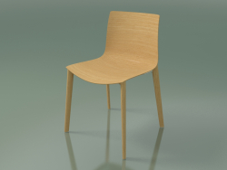 Stuhl 0359 (4 Holzbeine, ohne Polsterung, natürliche Eiche)