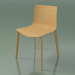 modèle 3D Chaise 0359 (4 pieds en bois, sans rembourrage, chêne naturel) - preview