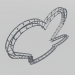 3d Heart shaped arch model buy - render