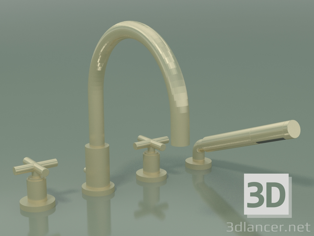 3D modeli Küvet duş seti, yandan montaj için (27512892-28) - önizleme