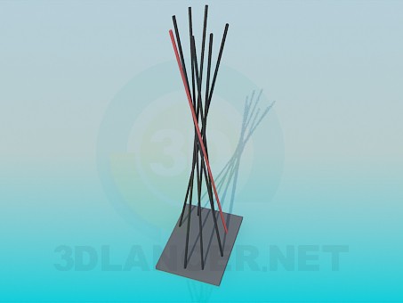 3d model Twisted sticks - preview 3d model Twisted sticks - preview