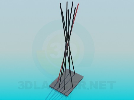 3d model Twisted sticks - preview 3d model Twisted sticks - preview
