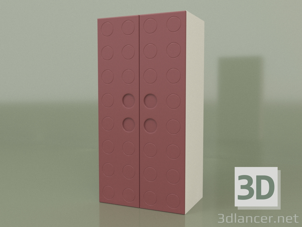 3D Modell Doppelkleiderschrank (Bordeaux) - Vorschau