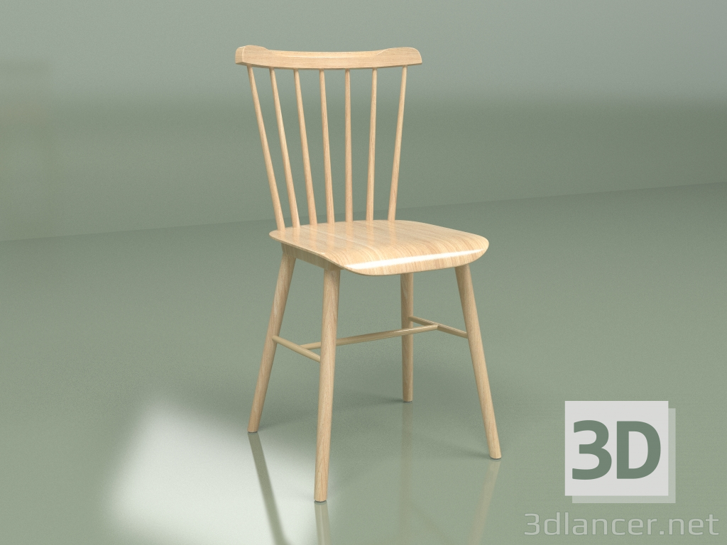 3D modeli Sandalye Ülke (açık kahverengi) - önizleme