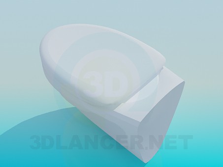 3d модель Унитаз без ножки – превью 3d модель Унитаз без ножки – превью