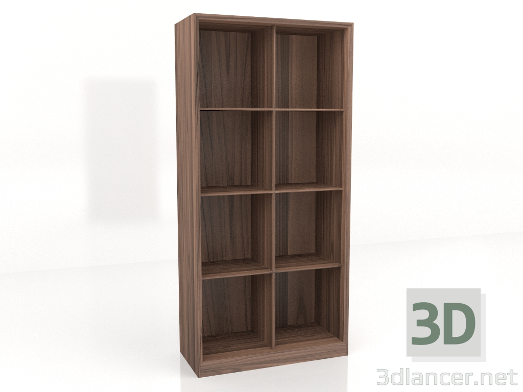 3D Modell Stationäres Bücherregal 100x46x210 - Vorschau