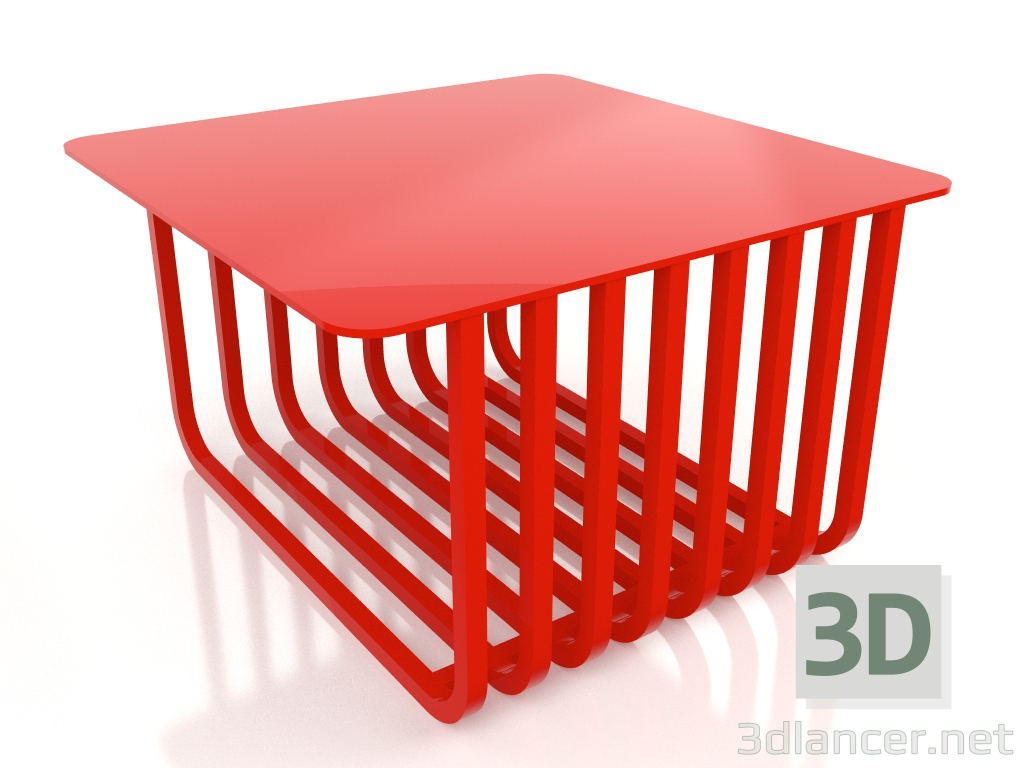 3D Modell Couchtisch (Rot) - Vorschau