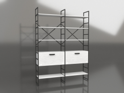 Rack with closed shelves (2 sections)