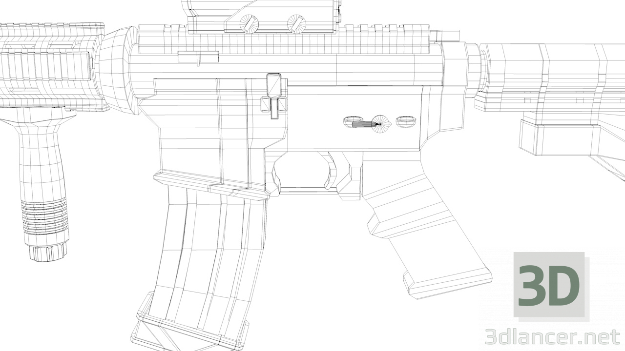 3d Модель штурмової гвинтівки М4А1 модель купити - зображення