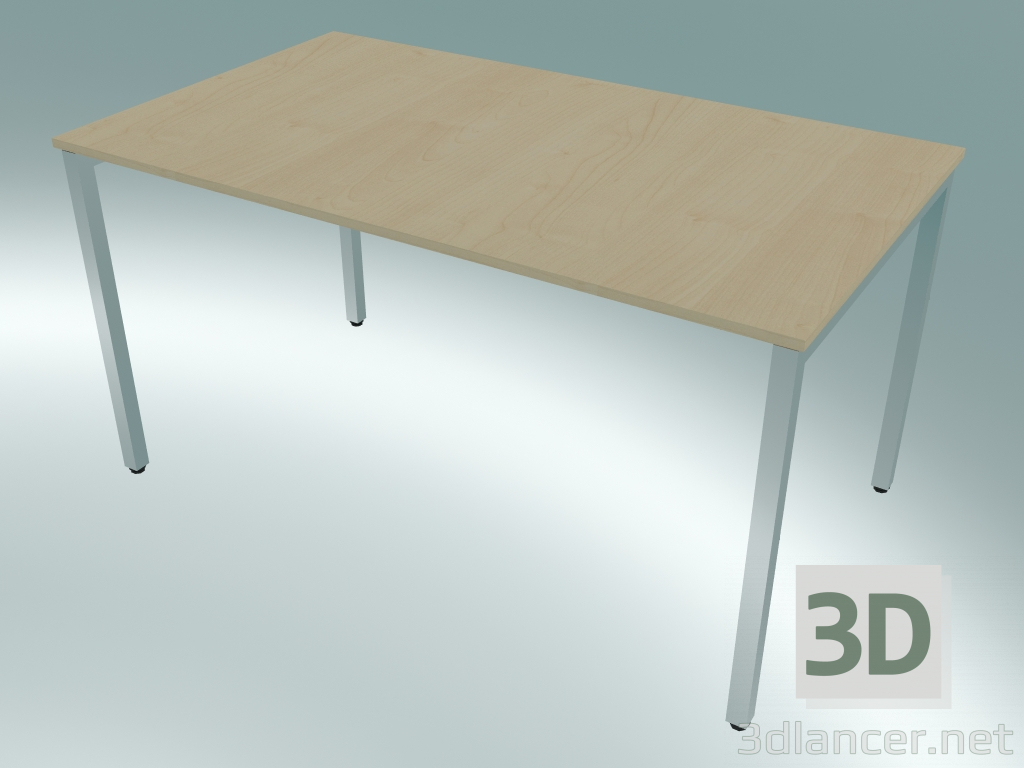 3D Modell Rechteckiger Tisch mit quadratischen Beinen (1400x800mm) - Vorschau