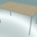 modello 3D Tavolo rettangolare con gambe quadrate (1400x800mm) - anteprima