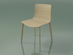Chaise 0359 (4 pieds en bois, sans rembourrage, chêne blanchi)