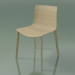 3D Modell Stuhl 0359 (4 Holzbeine, ohne Polsterung, gebleichte Eiche) - Vorschau