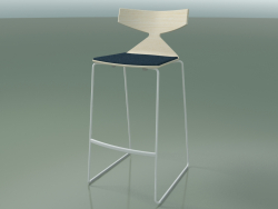 Stackable Bar Stool 3713 (with cushion, White, V12)