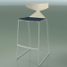 3d model Stackable Bar Stool 3713 (with cushion, White, V12) - preview