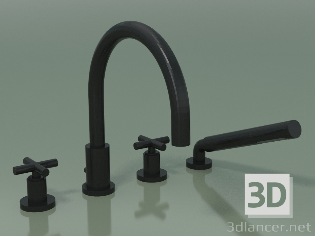 3D Modell Duschset für Badewanne, zur seitlichen Montage (27 512 892-33) - Vorschau