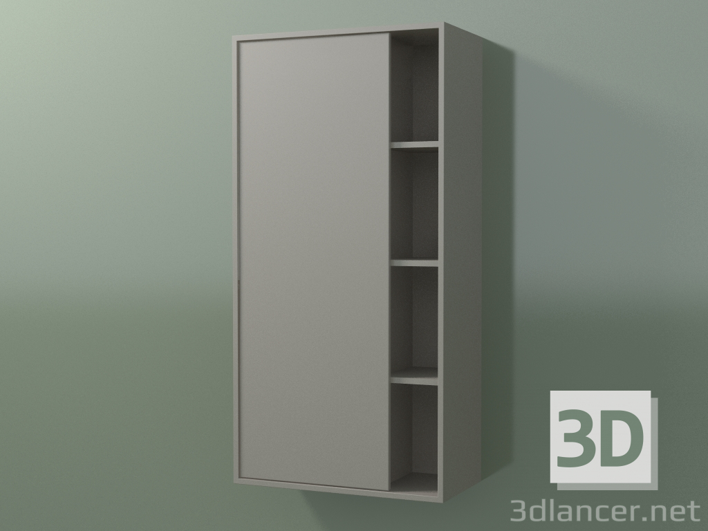 3d модель Настінна шафа з 1 лівій дверцятами (8CUCССS01, Clay C37, L 48, P 24, H 96 cm) – превью