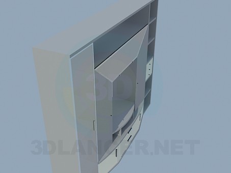 3d модель Шкаф-стенка для гостинной – превью 3d модель Шкаф-стенка для гостинной – превью