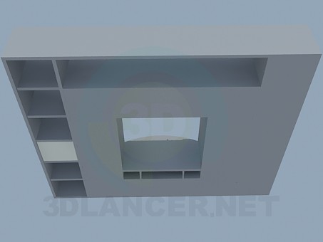 3d модель Шкаф-стенка для гостинной – превью 3d модель Шкаф-стенка для гостинной – превью