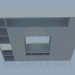 3D modeli Dolap-duvar oturma odası için - önizleme