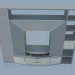 modèle 3D Placard-mural pour la salle de séjour - preview
