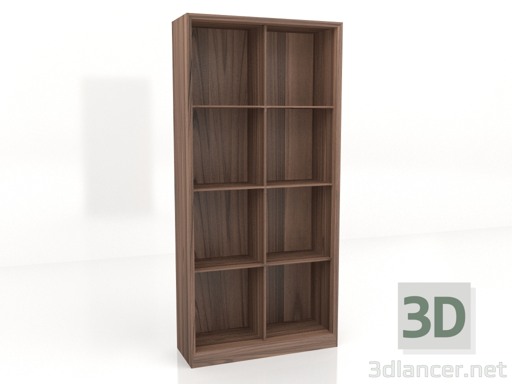 3D Modell Stationäres Bücherregal 100x36x210 - Vorschau