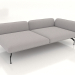 Modelo 3d Módulo de sofá 2,5 lugares de profundidade com apoio de braço 110 à direita - preview