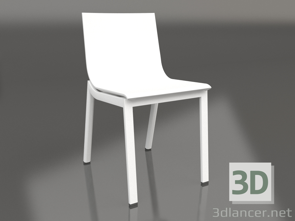 modello 3D Sedia da pranzo modello 4 (Bianco) - anteprima