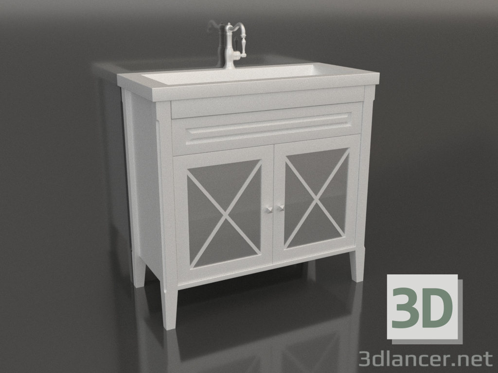 3d модель Тумба Палермо 90 (белый) – превью 3d модель Тумба Палермо 90 (белый) – превью