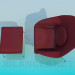 3D modeli Sandalye ve Osmanlı seti - önizleme