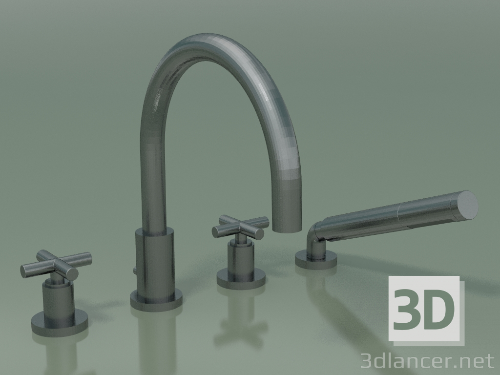 Modelo 3d Conjunto de duche para banheira, para instalação lateral (27 512 892-99) - preview
