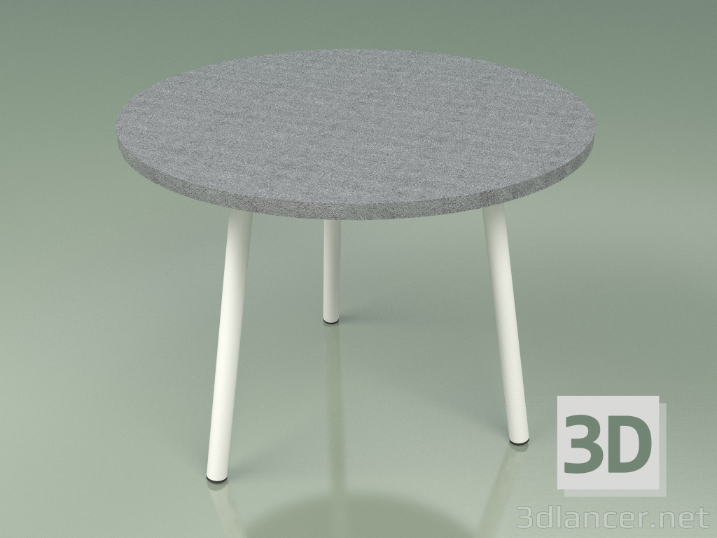 modello 3D Tavolino 013 (Metallo Latte, Pietra di Luna) - anteprima