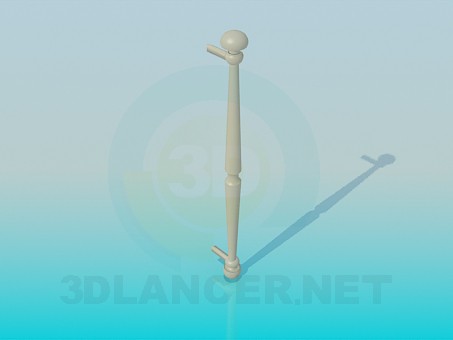 3d model Long door knob - preview 3d model Long door knob - preview