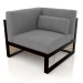 3D Modell Modulares Sofa, Abschnitt 6 links, hohe Rückenlehne (Schwarz) - Vorschau