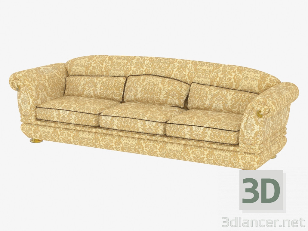 3D Modell Klassisches Dreifach-Sofa (T323) - Vorschau