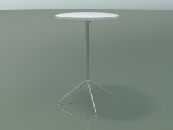 Runder Tisch 5717, 5734 (H 105 - Ø69 cm, ausgebreitet, Weiß, LU1)