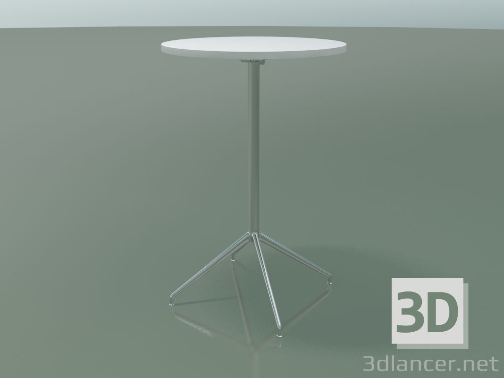 3D Modell Runder Tisch 5717, 5734 (H 105 - Ø69 cm, ausgebreitet, Weiß, LU1) - Vorschau