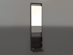 Espelho (com gaveta aberta) ZL 16 (madeira marrom escuro)