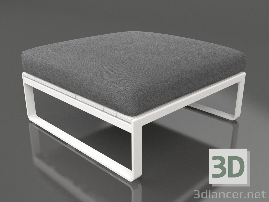 modèle 3D Canapé modulable, pouf (Blanc) - preview