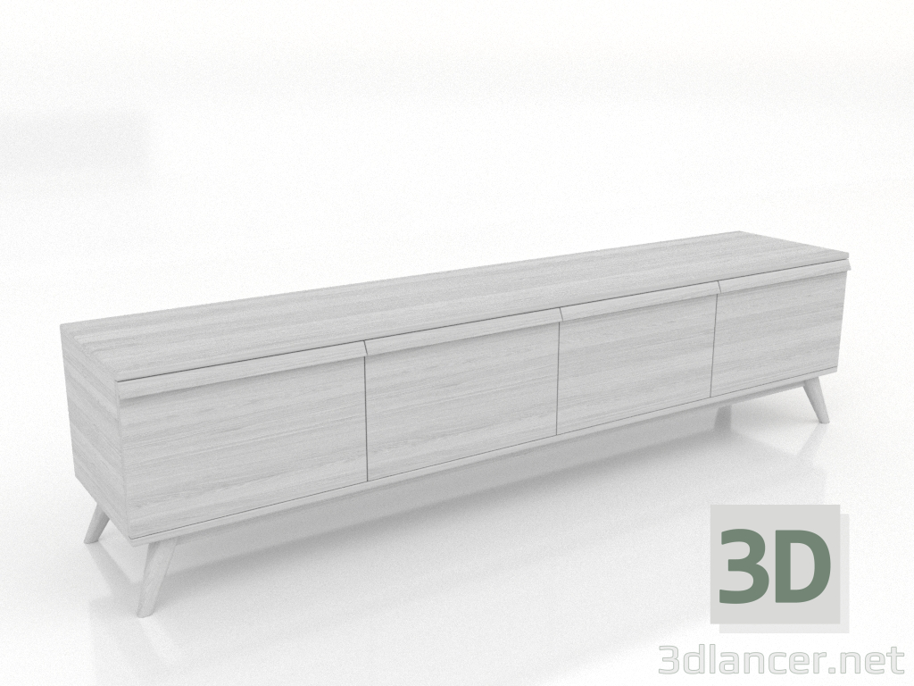 modello 3D Mobile TV GRANDE 2000 mm (bianco RAL 9010) - anteprima modello 3D Mobile TV GRANDE 2000 mm (bianco RAL 9010) - anteprima
