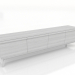 modello 3D Mobile TV GRANDE 2000 mm (bianco RAL 9010) - anteprima
