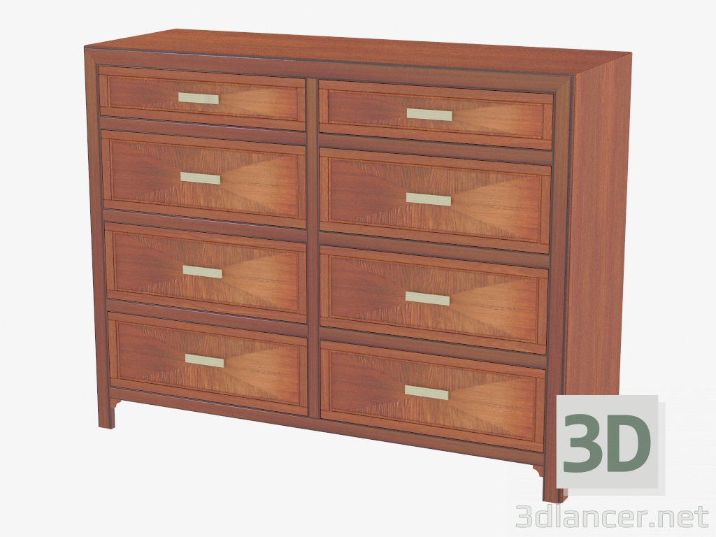 3d model Chest of eight drawers LG109 - preview