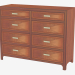 3d model Chest of eight drawers LG109 - preview