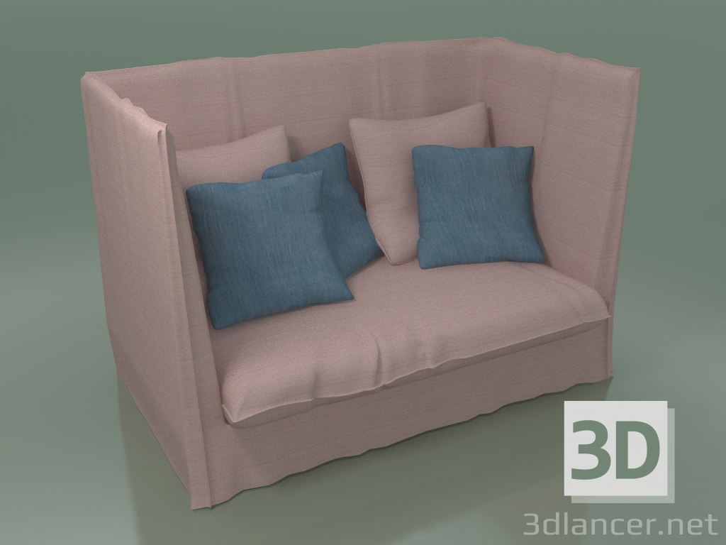 modèle 3D Canapé avec dossier haut (18) - preview