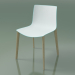 3d model Chair 0355 (4 wooden legs, two-tone polypropylene, bleached oak) - preview