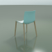 3d model Chair 0355 (4 wooden legs, two-tone polypropylene, bleached oak) - preview