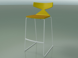 Stackable Bar Stool 3713 (with cushion, Yellow, V12)