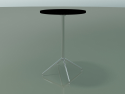 Runder Tisch 5717, 5734 (H 105 - Ø69 cm, aufgeklappt, schwarz, LU1)